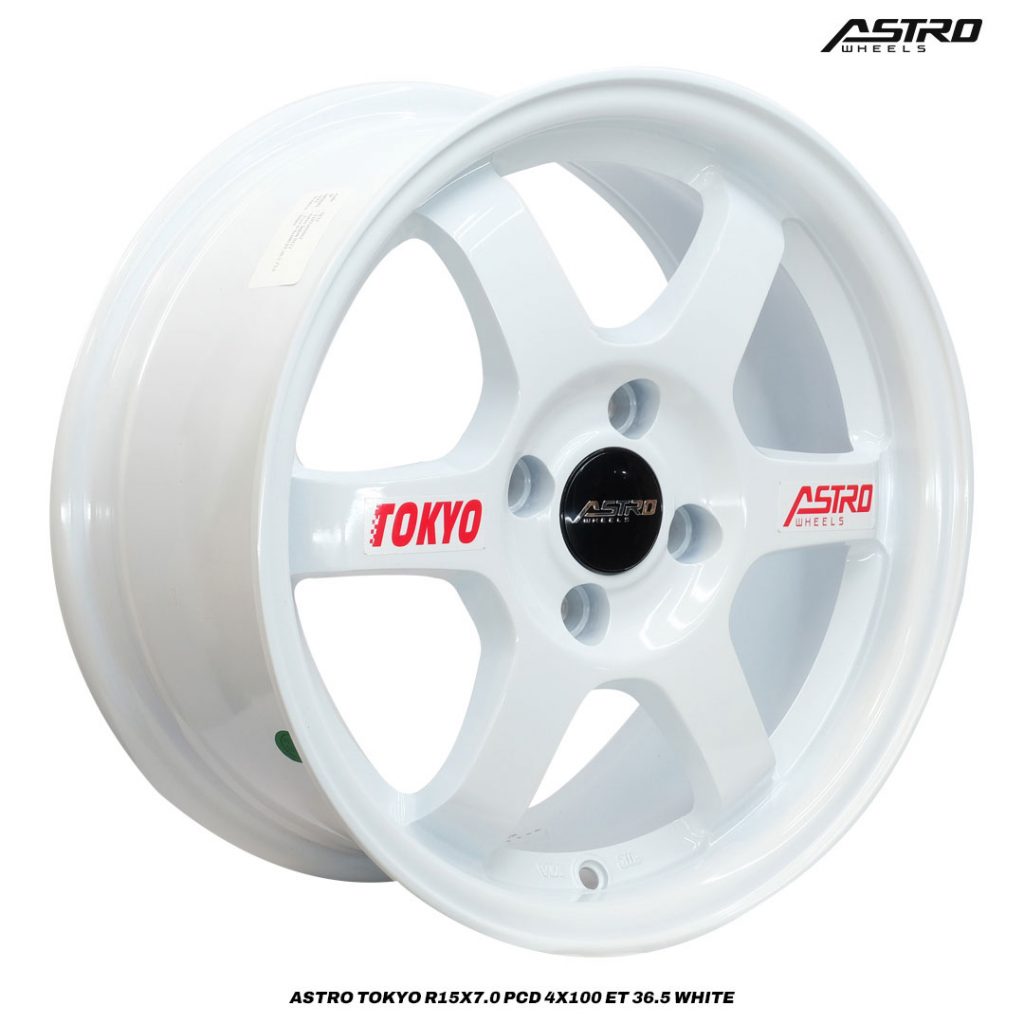 Astro Tokyo Ring 15x7 PCD 4x100 White - Jual Velg Te37 R15