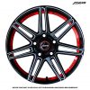 Velg Ring 16 - Astro Tck R16x7 PCD 5x114,3 ET 35 Black Milling Spoke Red Undercut