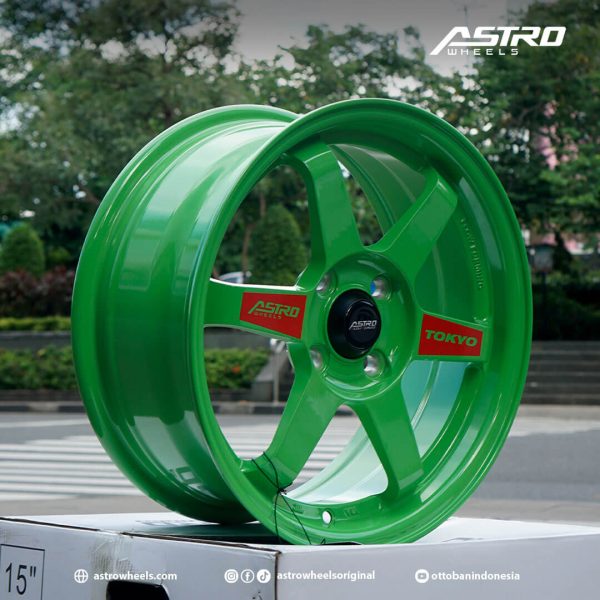Flow Forged Tokyo Ring 15 Lubang 4x100 Green